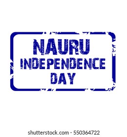 Vector illustration of a Stamp for Nauru independence day.