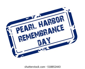 Vector illustration of a stamp For Pearl Harbor Remembrance Day.
