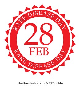 Vector illustration of a Stamp for Rare Disease Day.