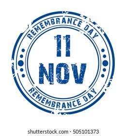 Vector illustration of a Stamp For Remembrance Day.