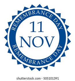 Vector illustration of a Stamp For Remembrance Day.