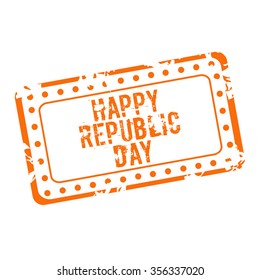 Vector illustration of a stamp for republic day.
