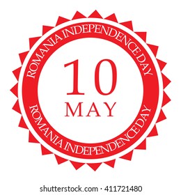 Vector illustration of a stamp for Romania independence day.