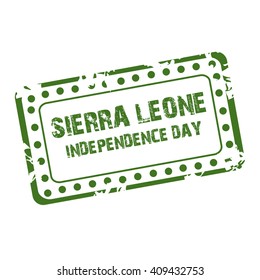 Vector illustration of a stamp for Sierra Leone independence day .