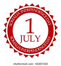 Vector illustration of a stamp Somalia independence day.