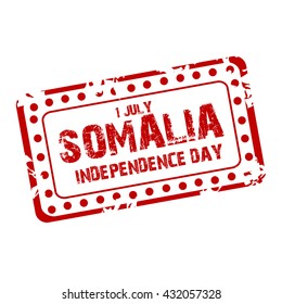 Vector illustration of a stamp for Somalia independence day.