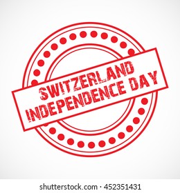 Vector illustration of a Stamp for Swiss National Day.