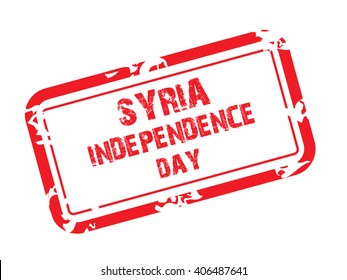 Vector illustration of a Stamp for Syria Independence Day.