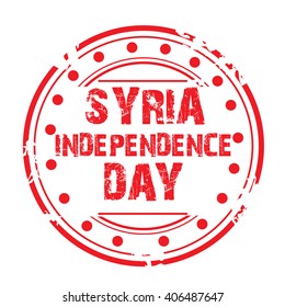 Vector illustration of a Stamp for Syria Independence Day.