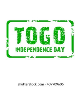 Vector illustration of a Stamp for Togo independence day.