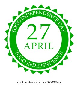 Vector illustration of a Stamp for Togo independence day.