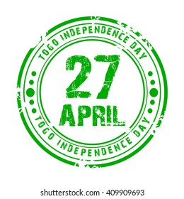 Vector illustration of a Stamp for Togo independence day.