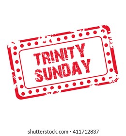 Vector illustration of a Stamp for Trinity Sunday.