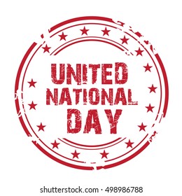 Vector illustration of a stamp for United Arab Emirates for national day.