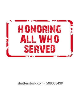 Vector illustration of a Stamp For Veterans Day.