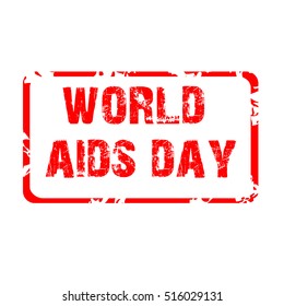 Vector illustration of a Stamp For World Aids Day.