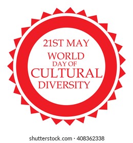 Vector illustration of a stamp for World Day for Cultural Diversity.