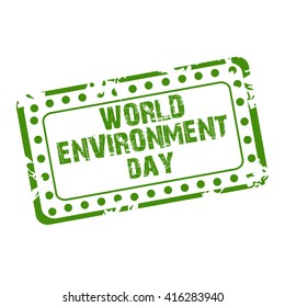 Vector illustration of a stamp for World Environment Day.