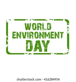 Vector illustration of a stamp for World Environment Day.