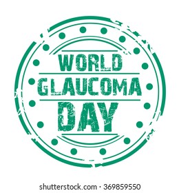 Vector Illustration of a stamp for World Glaucoma Day.