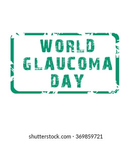 Vector Illustration of a stamp for World Glaucoma Day.