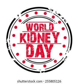 Vector illustration of stamp for World Kidney Day.