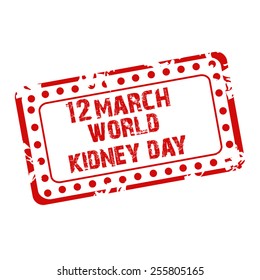 Vector illustration of stamp for World Kidney Day.