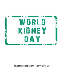 Vector illustration of a stamp for World Kidney Day.