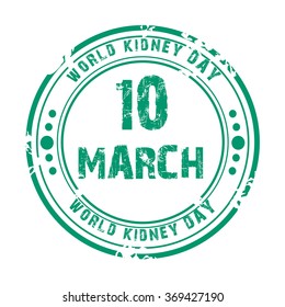 Vector illustration of a stamp for World Kidney Day.
