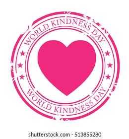 Vector illustration of a Stamp For World Kindness Day.