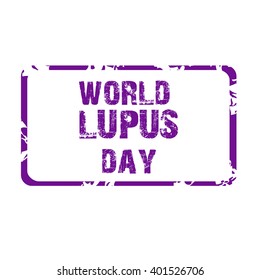 Vector illustration of a stamp for World Lupus Day.