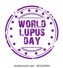 Vector illustration of a stamp for World Lupus Day.