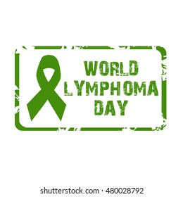 Vector Illustration of a Stamp for World Lymphoma Awareness Day.