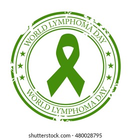 Vector Illustration of a Stamp for World Lymphoma Awareness Day.