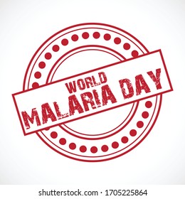 Vector illustration of a Stamp for  World Malaria day.