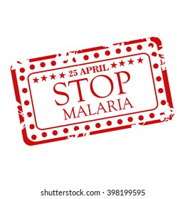 Vector illustration of a stamp for World Malaria Day. 