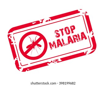 Vector illustration of a stamp for World Malaria Day. 