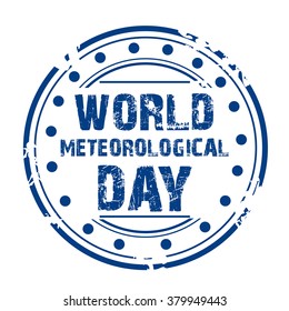 Vector illustration of a Stamp for World Meteorological Day.