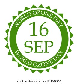 Vector illustration of a stamp for  World Ozone Day