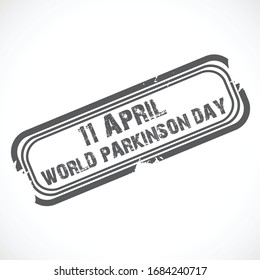 Vector illustration of a Stamp For World Parkinson Day.
