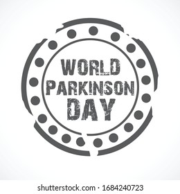 Vector illustration of a Stamp For World Parkinson Day.