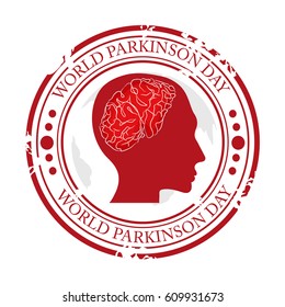 Vector illustration of a Stamp for World Parkinson Day.