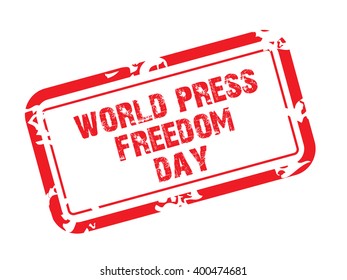 Vector illustration of a stamp for World Press Freedom Day.