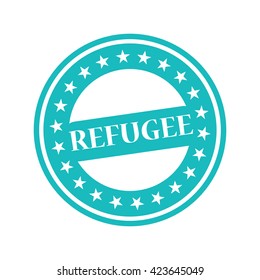 Vector illustration of a stamp for World Refugee Day.
