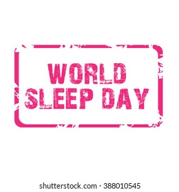 Vector illustration of a stamp for World Sleep Day.