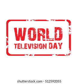 Vector illustration of a Stamp For World Television Day.