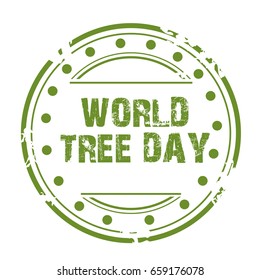 Vector illustration of a Stamp for World Tree Day.