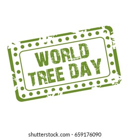 Vector illustration of a Stamp for World Tree Day.