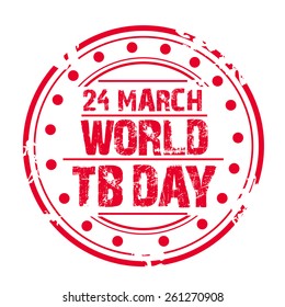 Vector illustration of a stamp for World Tuberculosis Day.