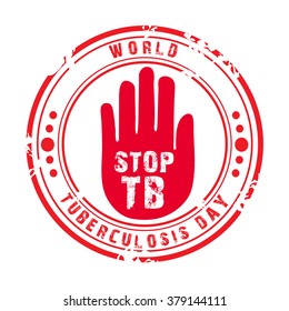 Vector illustration of a stamp for World Tuberculosis Day.